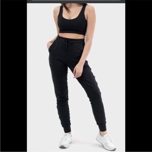 Vitality Black Drawstring Joggers